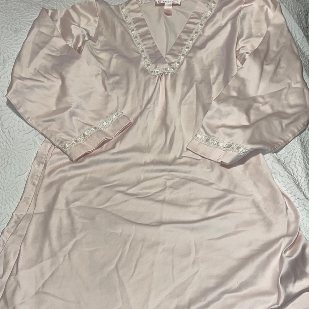 Oscar de la renta Pink Satin Nightgown